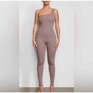 SKIMS All-In-One One Shoulder Onsie Jumpsuit Umber 4X